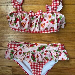 Strawberry Shortcake Red and Pink Gingham Bikini